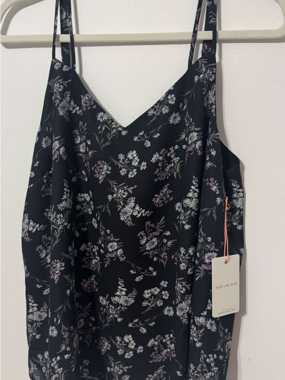 Skies Are Blue Floral V-Neck Camisole $12